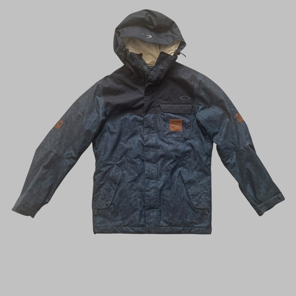 Oakley Mens Blue Black 3M Thinsulate Insulated Snowboard Ski Jacket Medium